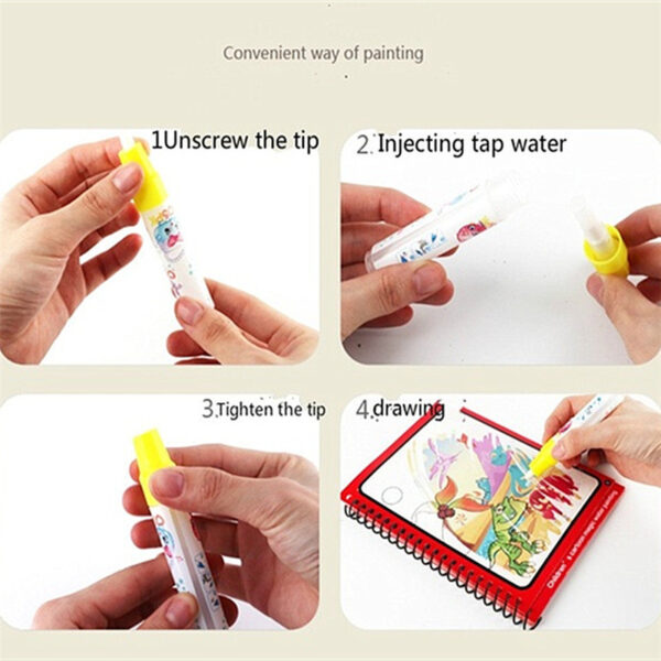 Children's Diy Magic Water Painting Book Creative Magic Water Painting Book Set of 4 - Image 7