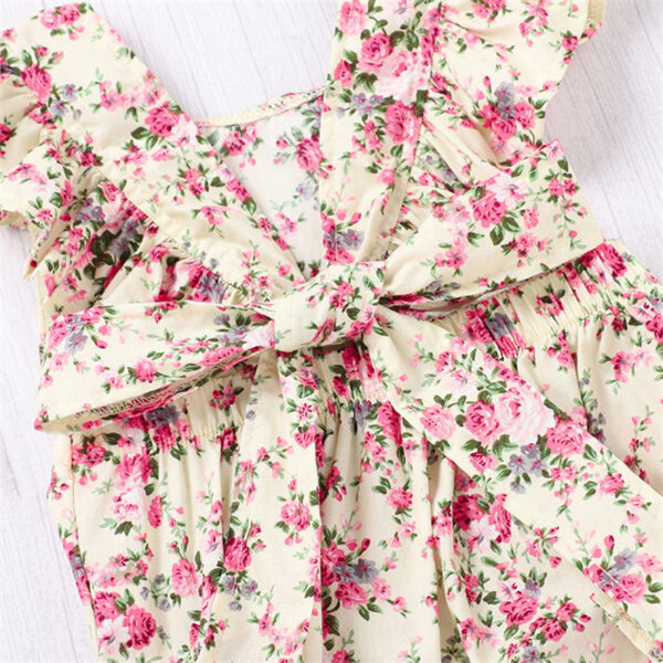 Floral Romper One-piece Romper For Infant And Toddler Girls - Image 2