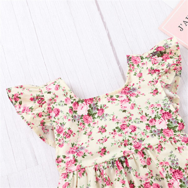 Floral Romper One-piece Romper For Infant And Toddler Girls - Image 4