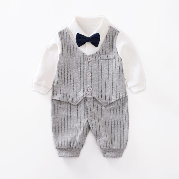 Baby Jumpsuit Spring And Autumn Models Foreign Trade Gentleman Baby Clothes Long-Sleeved Baby Clothes Baby Clothes - Image 4