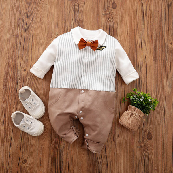 Baby Jumpsuit Spring And Autumn Models Foreign Trade Gentleman Baby Clothes Long-Sleeved Baby Clothes Baby Clothes - Image 10