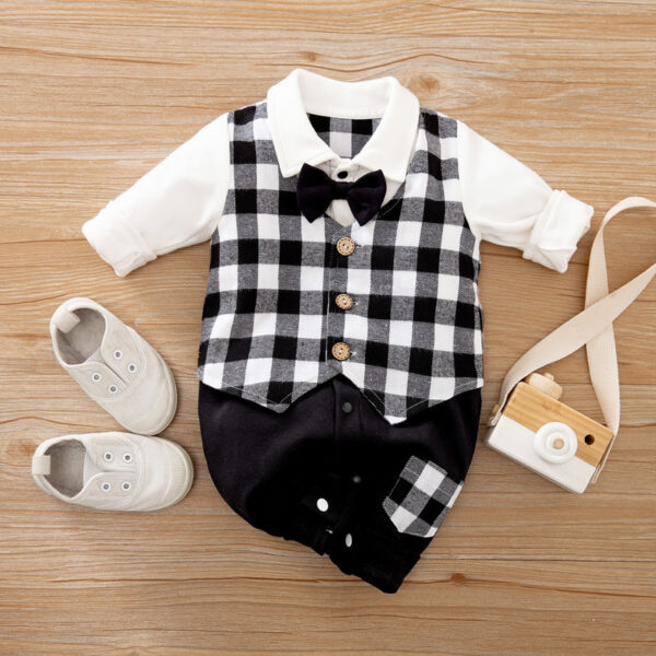 Baby Jumpsuit Spring And Autumn Models Foreign Trade Gentleman Baby Clothes Long-Sleeved Baby Clothes Baby Clothes - Image 8