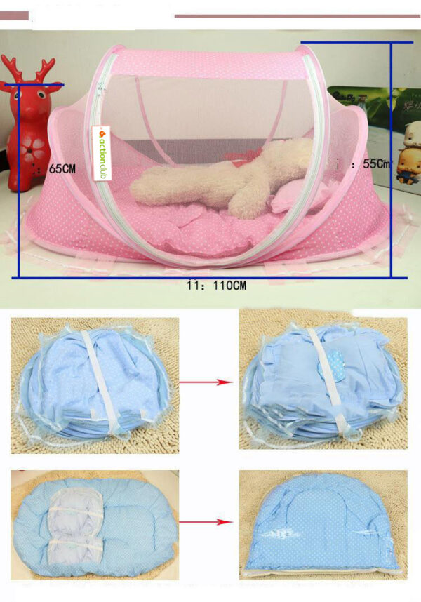 Foldable  Baby Bed Net With Pillow Net 2pieces Set - Image 5