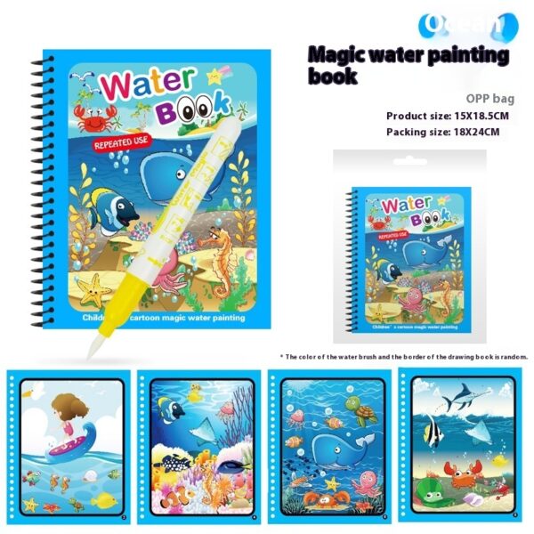 Children's Diy Magic Water Painting Book Creative Magic Water Painting Book Set of 4 - Image 5