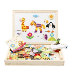 Children’s Magnetic Jigsaw Puzzle Toy Cute Cartoon Animal Jigsaw Puzzle Picture Board Children’s Educational Toy