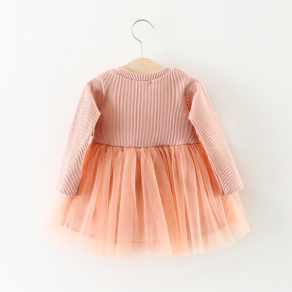 A031 new fall manufacturers selling children waist flowers long sleeved dress princess dress baby skirt - Image 2