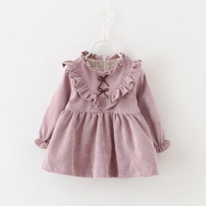 spring new Korean dress children’s skirt, baby girl dress, baby spring blouse, corduroy