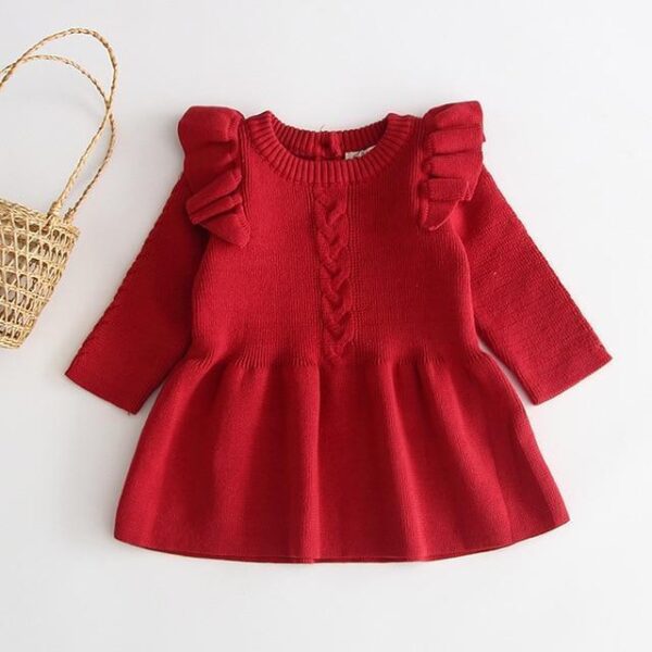 Baby warm dress knit sweater - Image 4