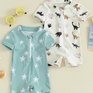 Children’s Coconut Tree Printed Swimsuit