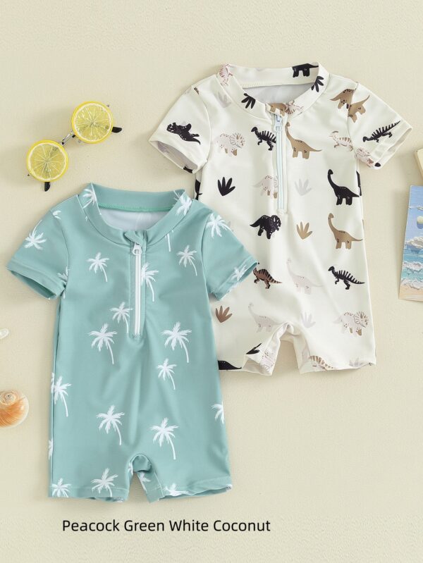 Children's Coconut Tree Printed Swimsuit - Image 2